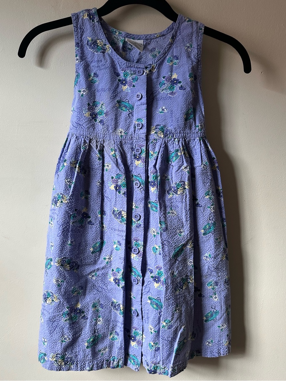 Vintage OshKosh Summer Sun Dress Violets Garden